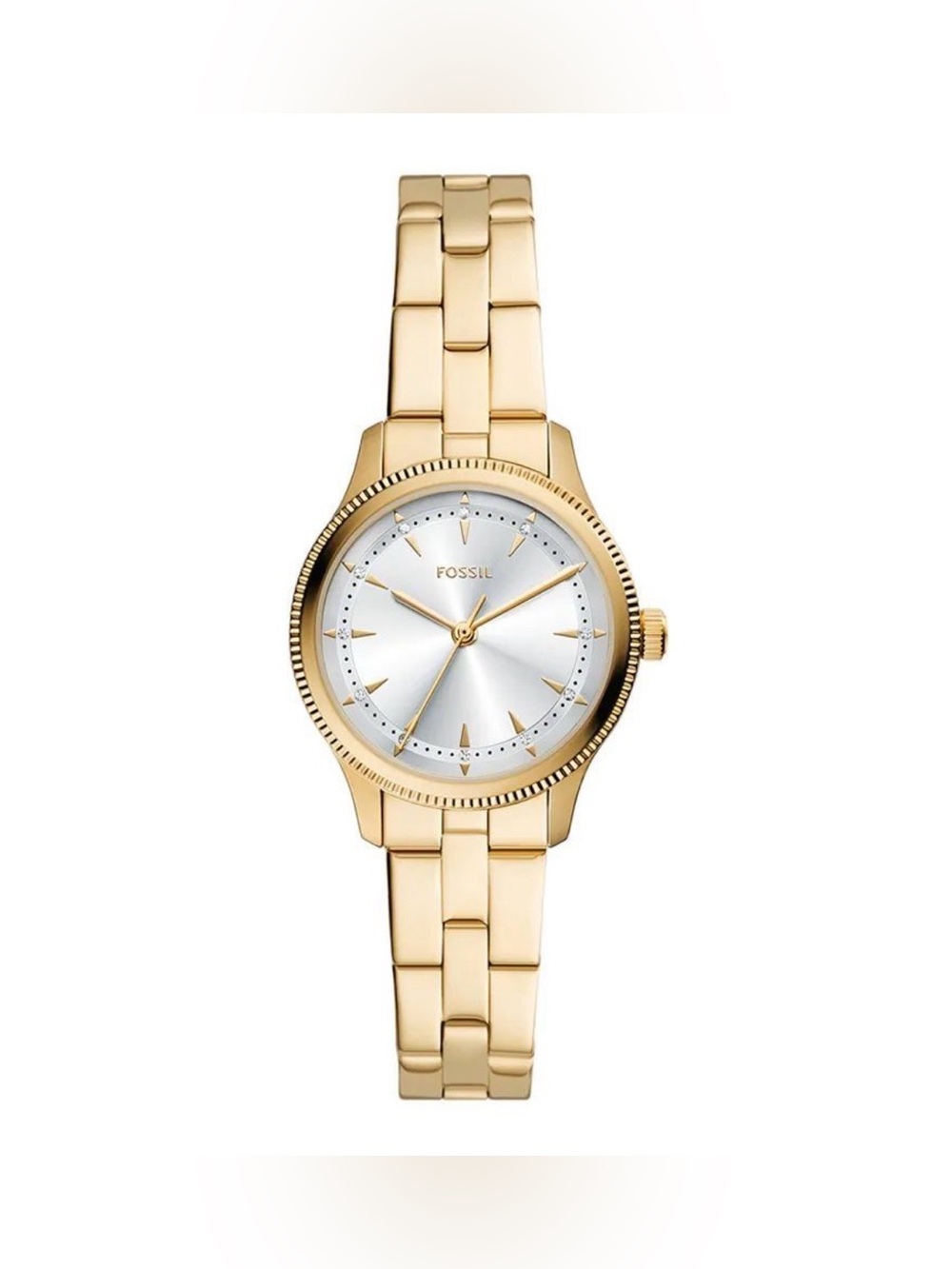 Authentic Fossil Brynn Crystals Gold Stainless Steel Women Bracelet Watch 30mm